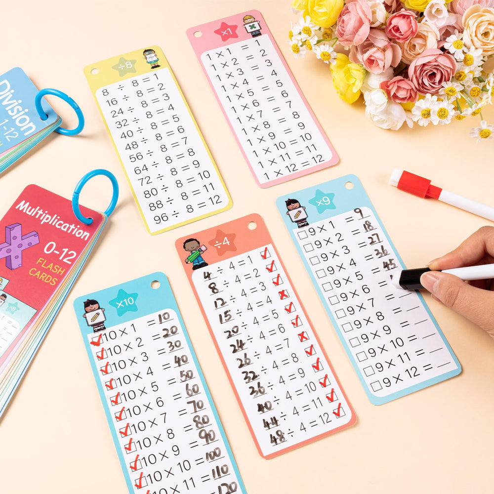 THSLSFX metal binder rings to organize cards and simplify study sessions