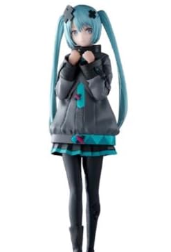 Thunder Tech Hatsune Miku Luminasta in closed window pose, ideal centerpiece for shelf display.
