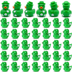 Thyle St Patrick's Day mini resin duck with shamrock for festive decor and favors