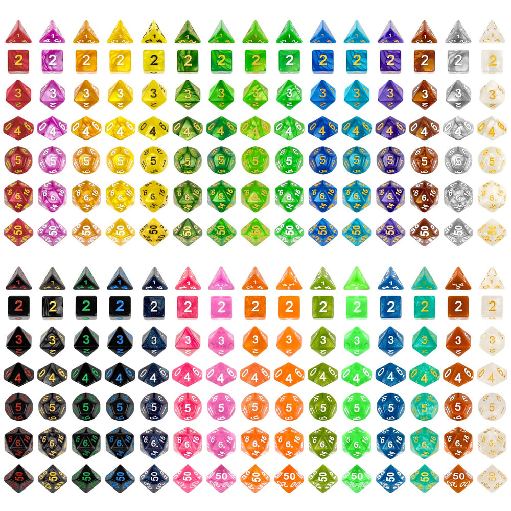 Thyores 210-piece polyhedral dice set for D&D sessions