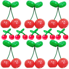 TiAaihion Cherry Balloons Kit in vivid red and green for festive decor.