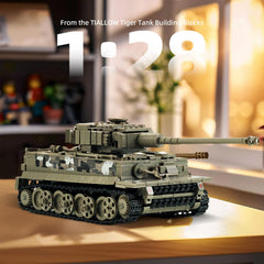 TIALLOW Tiger Tank building set, ideal gift for kids and adults.