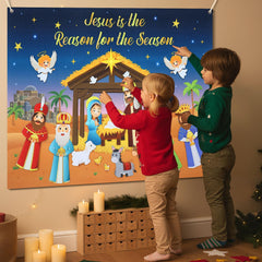 Tiamon Advent backdrop with hooks and rope for easy setup