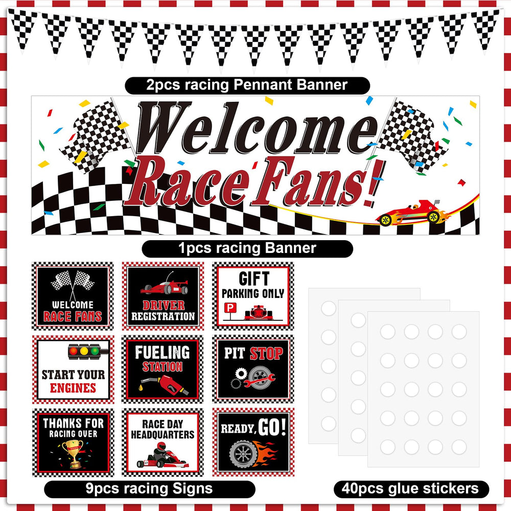 Tiamon checkered flags two pieces create instant race atmosphere