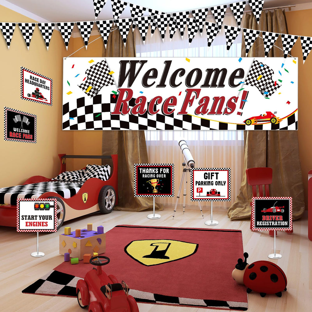 Tiamon race car party decor set inspires festive car-loving gatherings