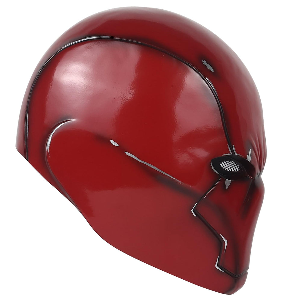 Tiangong Red Hood Helmet on display stand for collectors and fans