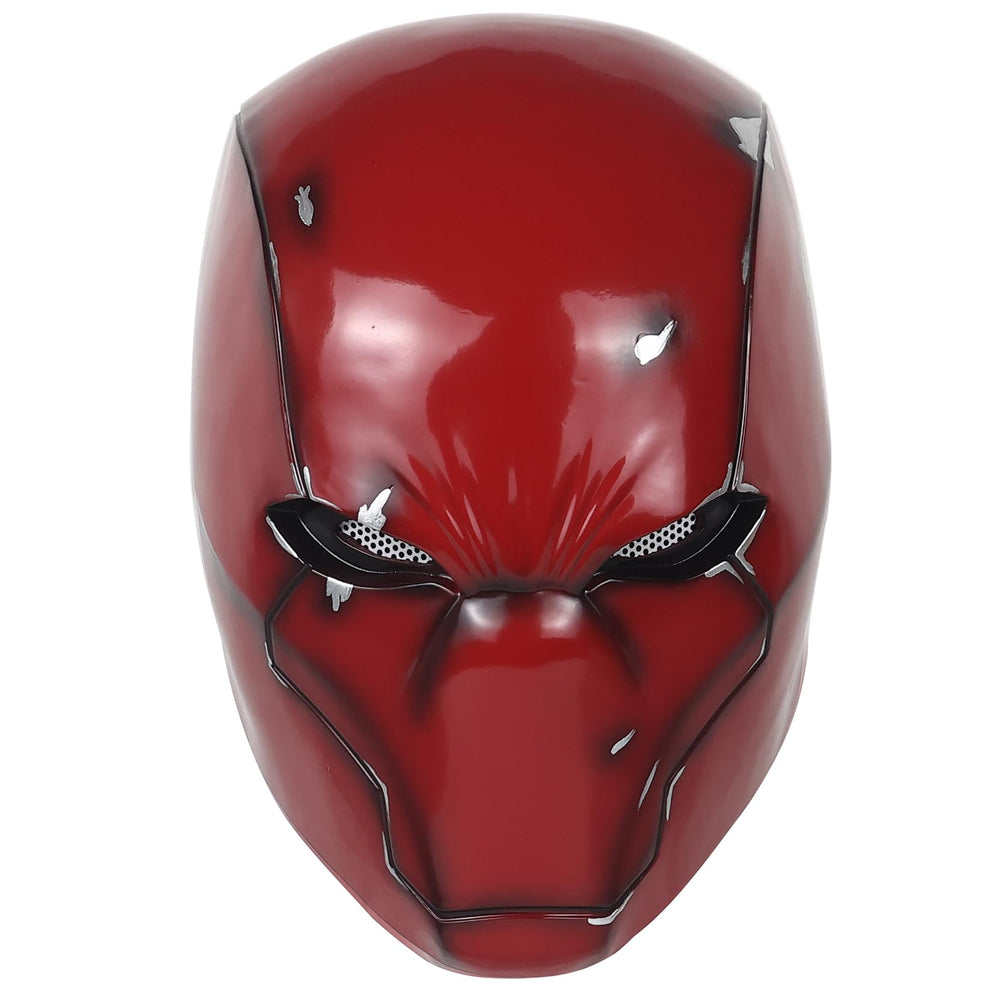 Tiangong Red Hood Helmet with metallic finish for striking cosplay appeal