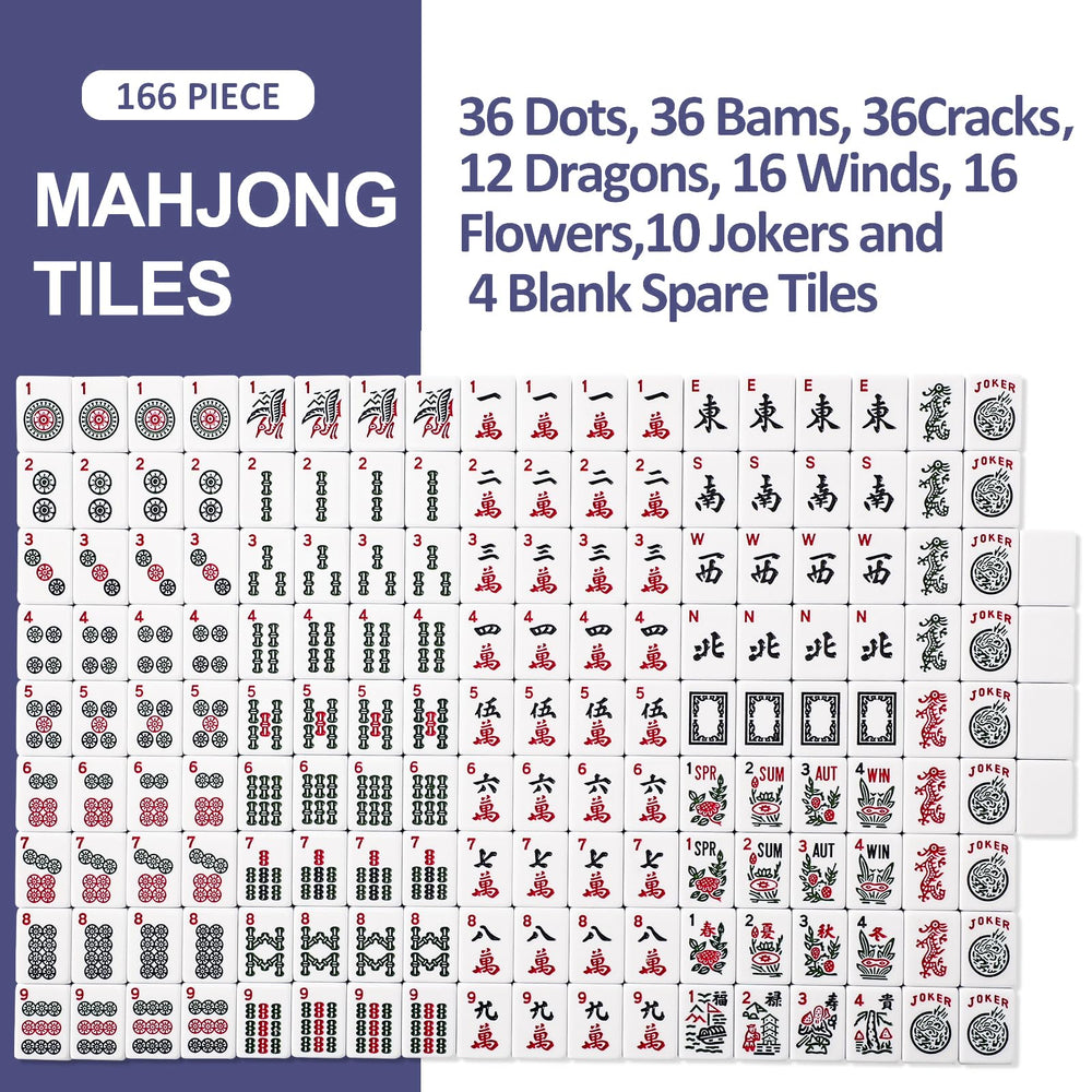 TIASUSAN 166-tile set features durable melamine and clear numerals.