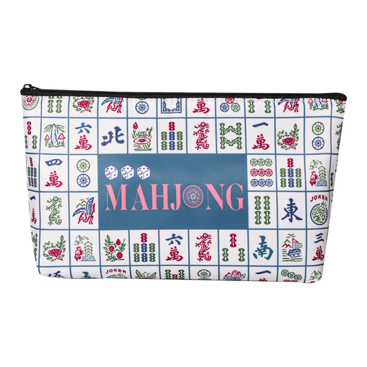 TIASUSAN American Mahjong Empty Bag front view with white pattern for easy tile storage