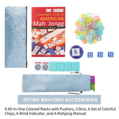 TIASUSAN blue bag with accessories enables portable, organized Mahjong play