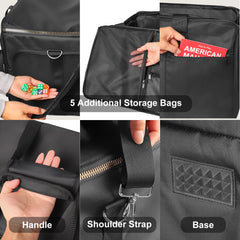 TIASUSAN Board Game Bag holds 6–7 large games up to 12x12 inches.