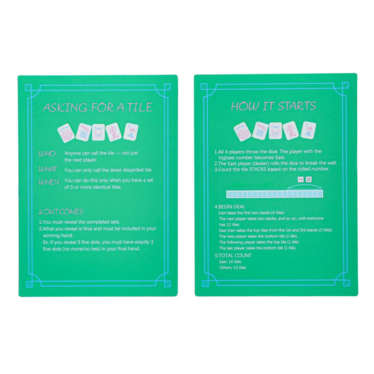 TIASUSAN green printed Mahjong tile mixers for four pieces, easy to handle on the table
