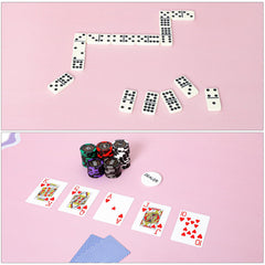 TIASUSAN mahjong mat includes three dice for quick setup.