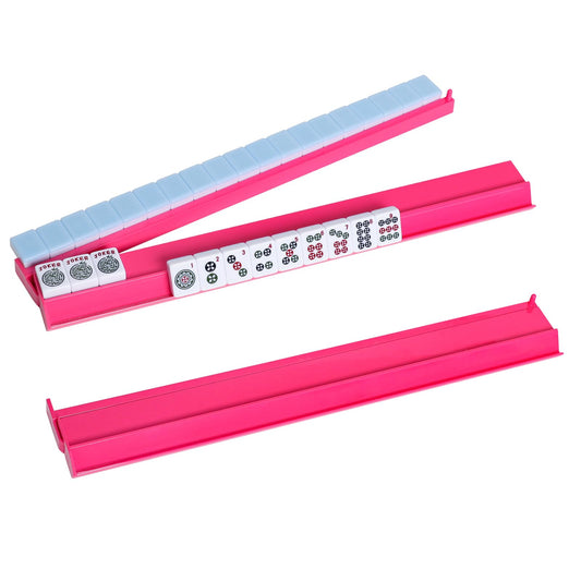 TIASUSAN Mahjong racks with pushers ready to use for American tiles.