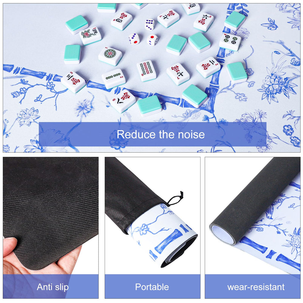 TIASUSAN noise-reducing surface minimizes tile clatter during games.