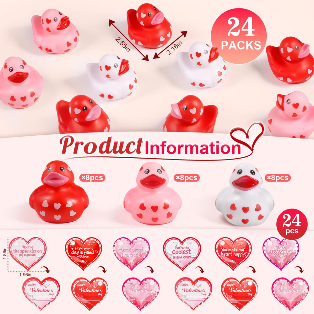Tiaxidex valentines ducks with heart card for personal notes.