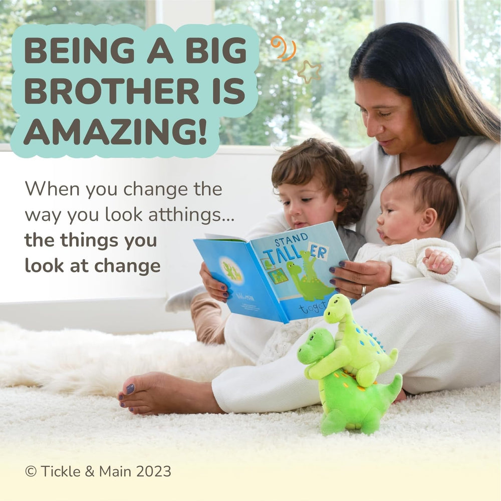 Tickle & Main gift packaging presents a thoughtful dino set for siblings.