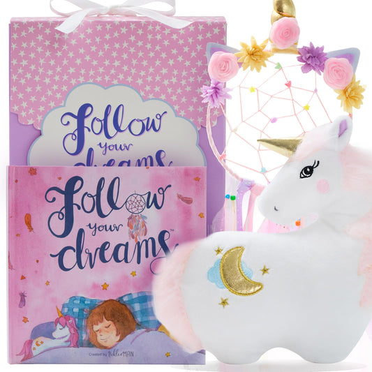 Tickle & Main unicorn plush pillow 28-inch for cozy reading and decor