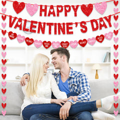 Tifeson hollow heart garlands with words adds romantic flair to any wall or mantle.