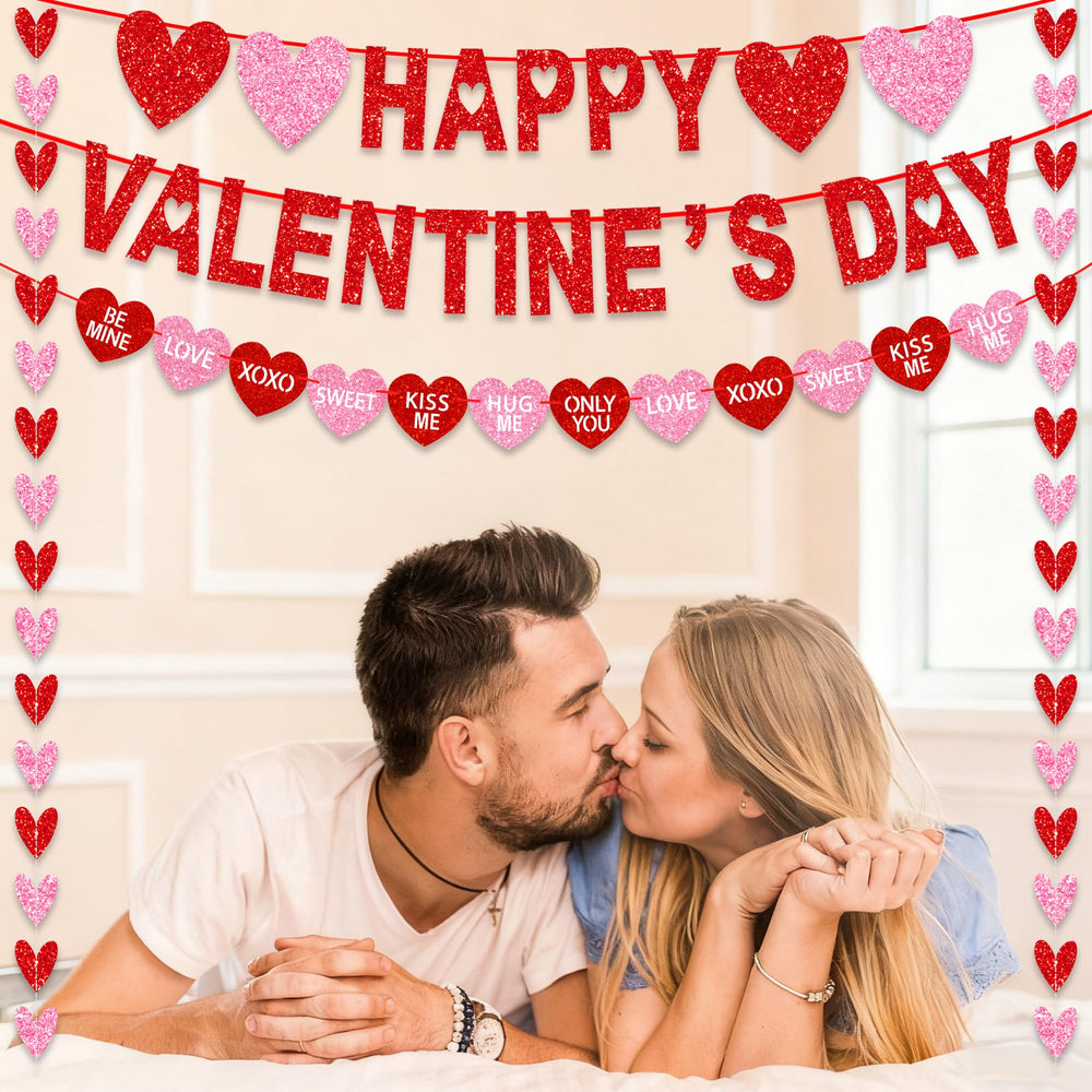 Tifeson preassembled valentines banner saves setup time while shaping a stylish display.
