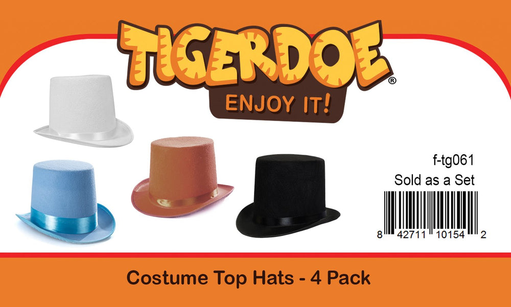 Tigerdoe top hats worn by adults demonstrate comfortable fit and versatility