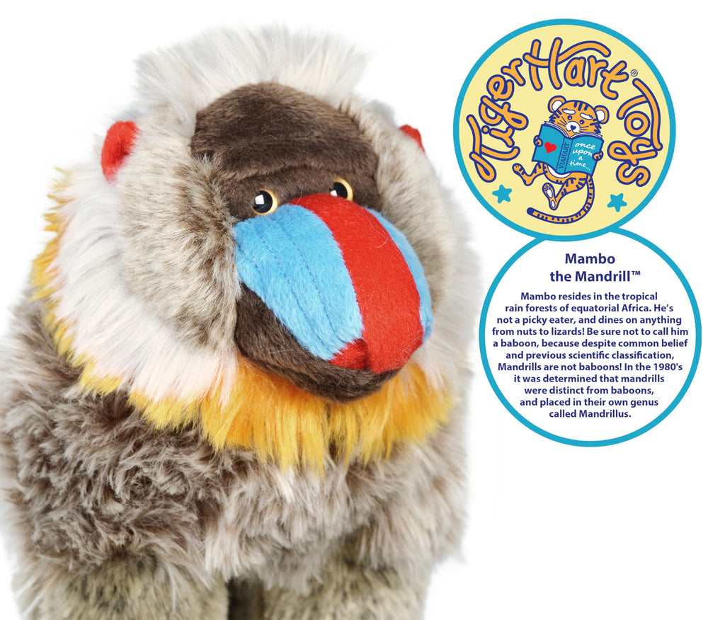 TigerHart Mambo The Mandrill plush cuddle for comforting, kid-friendly companionship.