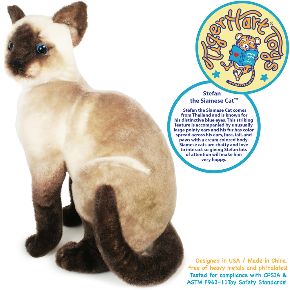 TigerHart Stefan Siamese Cat soft plush texture suitable for cuddling.
