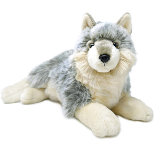 TigerHart Whitaker Wolf 14-inch plush offers a cozy cuddle for kids.