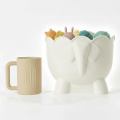 Tiipi Bath Buddy Elephant storage keeps bath toys organized.