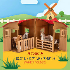 TikOnsYol collapsible stable demonstrates versatile storage and scene changes.