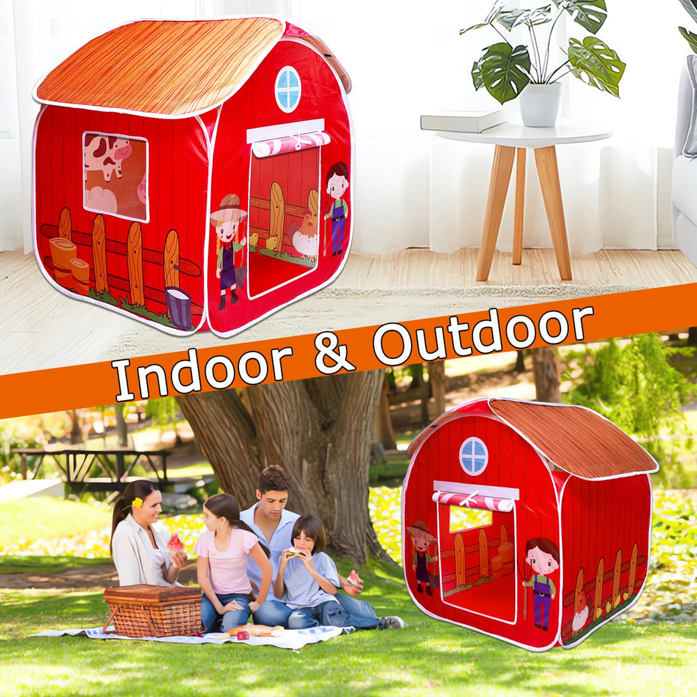 TikOnsYol kids play tent portable round packaging for easy transport.