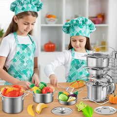 TikOnsYol whisk-ladle-slotted-spatula 6-7in enhances multi utensil play.