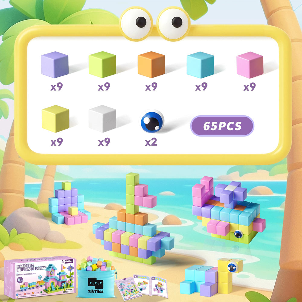 Premium ABS plastic TikTiles blocks with durable, child-safe construction