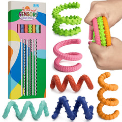 Tikwork sensory fidget stick with bright colors for focus and tactile engagement.