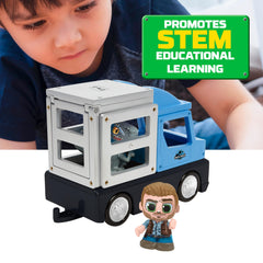 Tile Town Dino Escape vehicle enhances dynamic scene creation and movement.