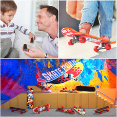 TIME4DEALS fingerboard neon pattern sparks agile finger skating sessions.