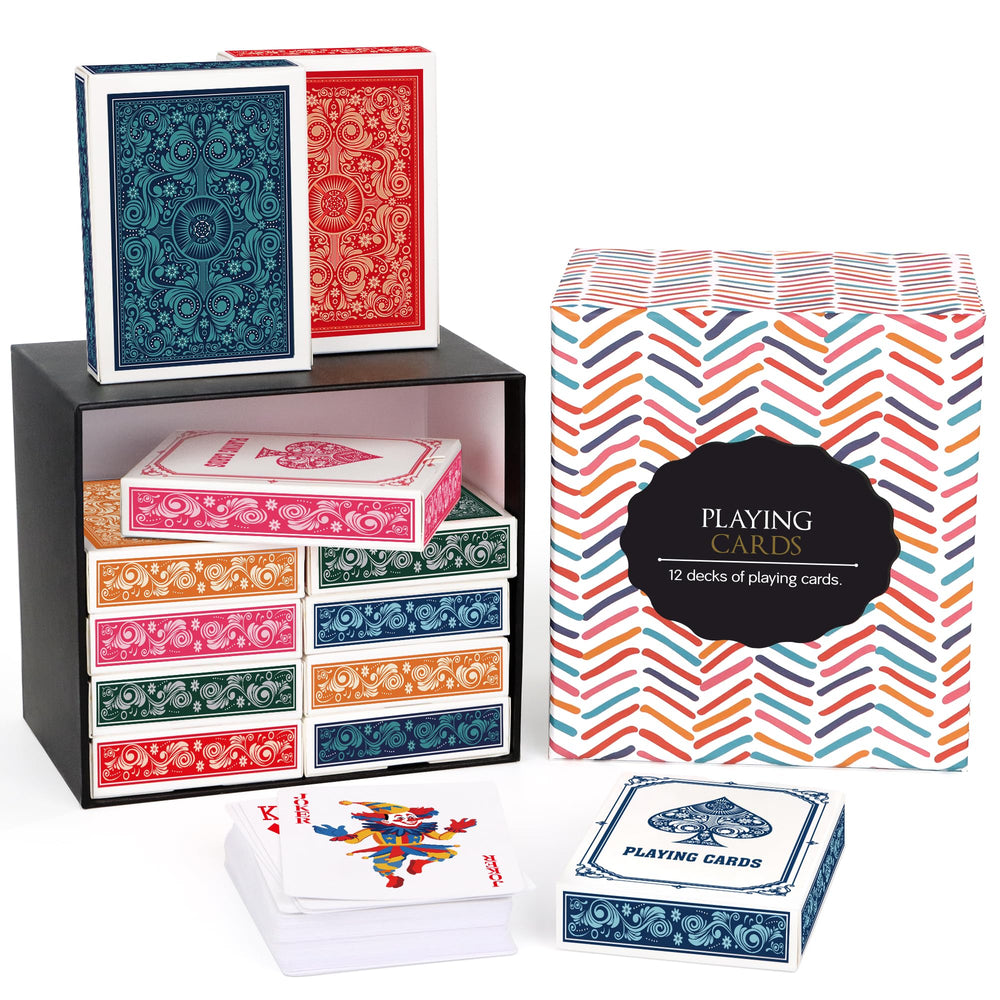 Timenued blue deck playing cards for family game night and Go Fish.