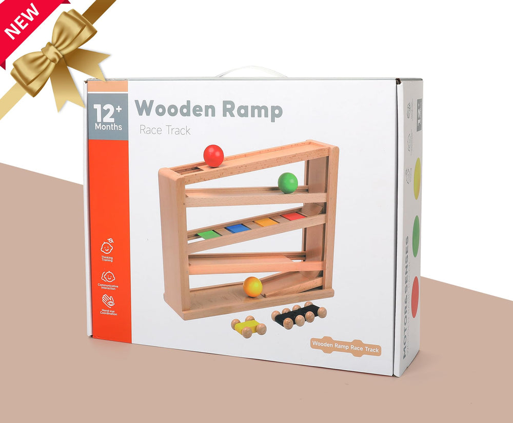 Timfuis wooden car ramp cars closeup reveals bright rainbow colors