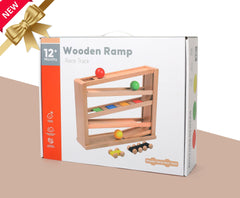 Timfuis wooden car ramp cars closeup reveals bright rainbow colors