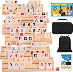 Timissu Rummy Cube tiles with bright numbers for quick readability