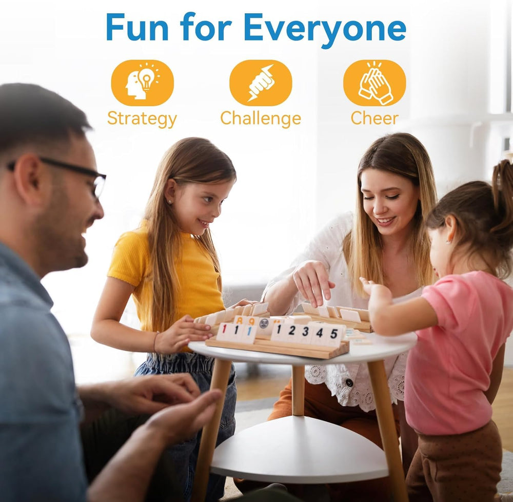 Timissu Rummy Cube wooden racks keep tiles organized during play