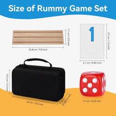 Timissu Rummy Cube zipper case secures all components for travel