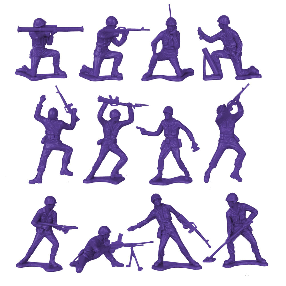 Tim Mee Toy Purple bazookaman Army figure for dynamic action scenes