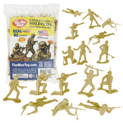 TimMee Army Men tan 48pc collection for imaginative play and classic battlefield scenes.