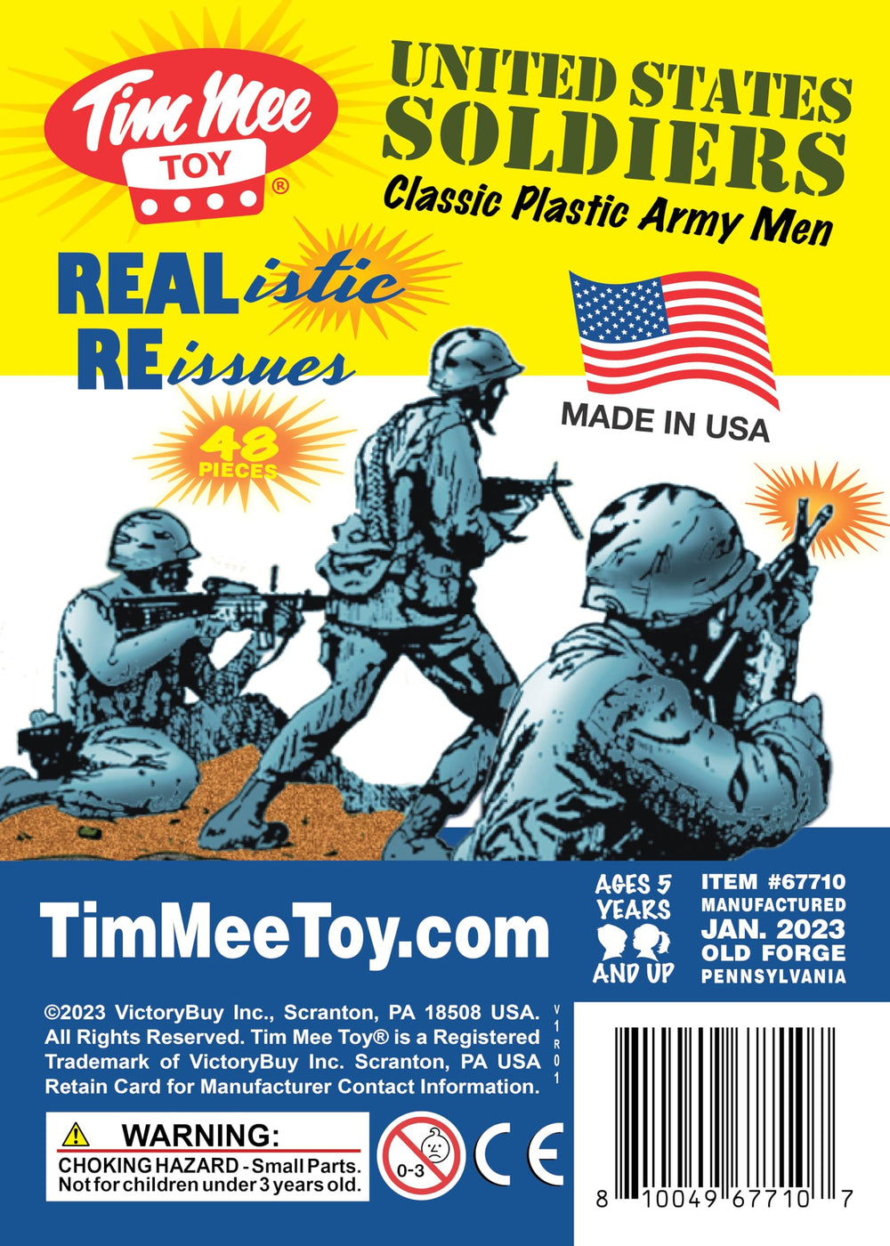 Classic US infantry TimMee figures evoke Cold War era play scenarios