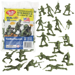 TimMee plastic army men in olive drab ready for imaginative battles