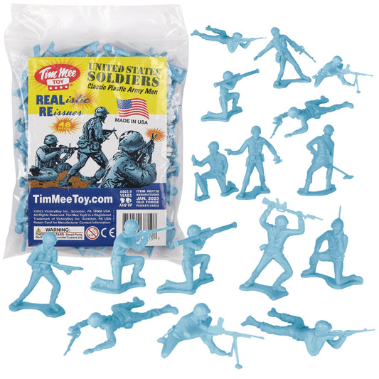 TimMee Plastic Army Men powder blue figures ready for play and display