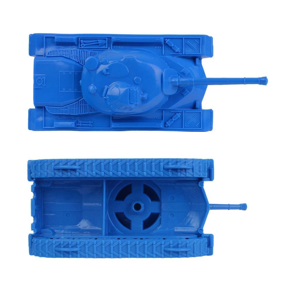Tim Mee Toy blue M48 Patton back view suits diorama detailing and display.