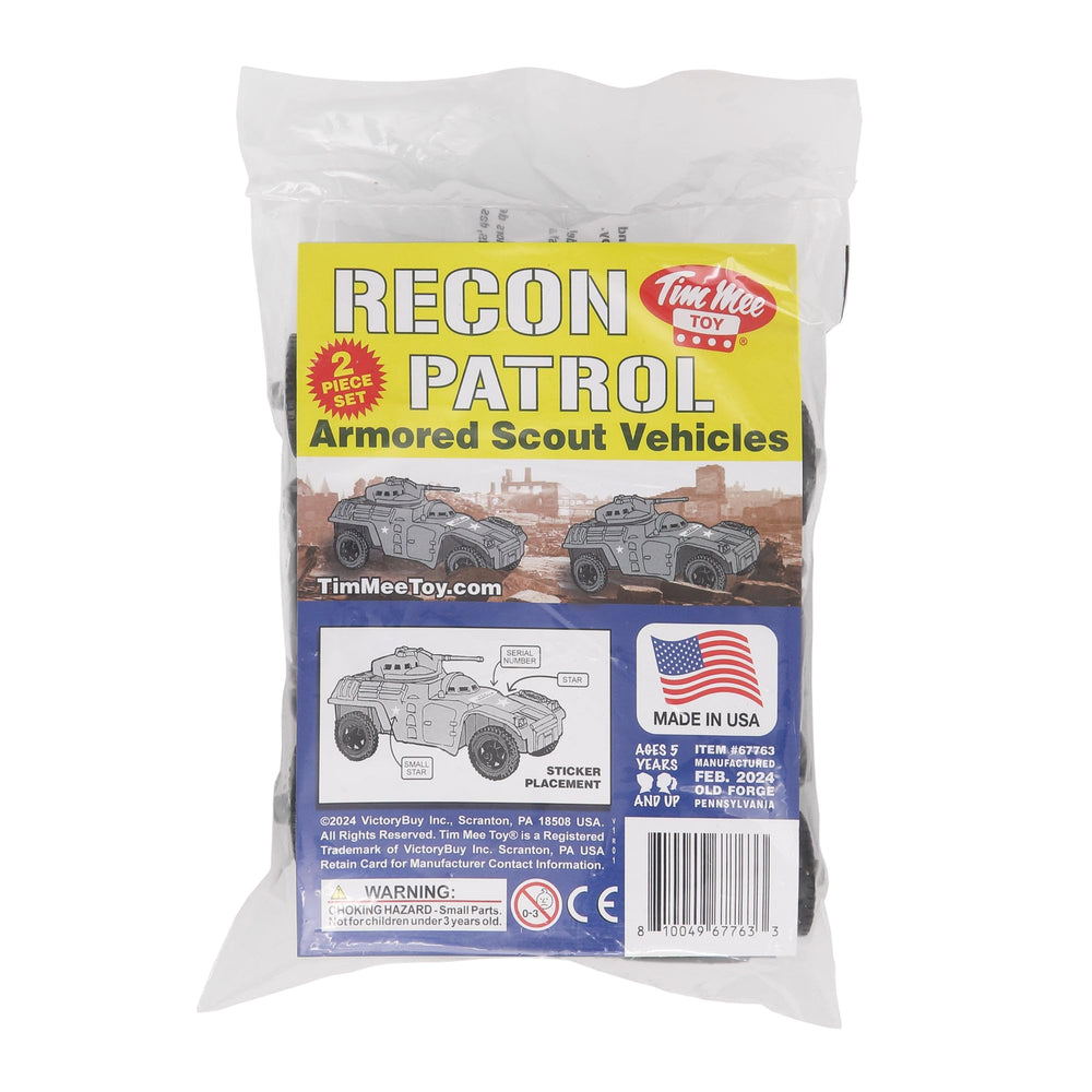Tim Mee Toy Recon Patrol armored car gray detailing supports smooth rolling