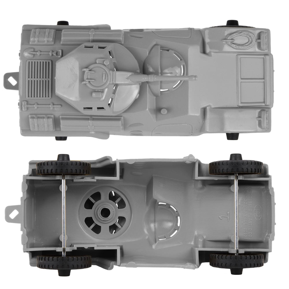 Tim Mee Toy Recon Patrol armored car gray turret rotation enables interactive play